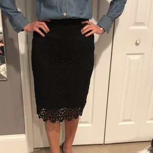 Black lace JCrew skirt